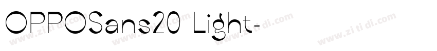 OPPOSans20 Light字体转换